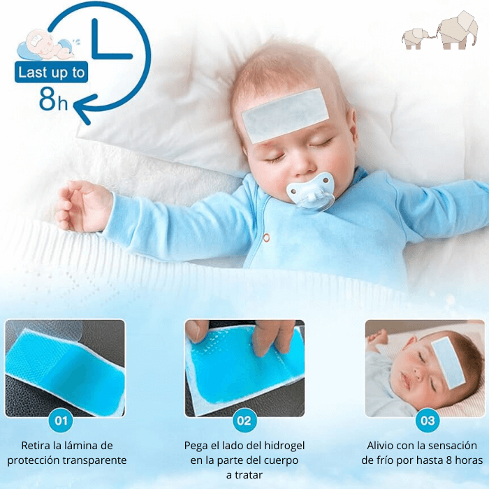 COOLING PATCHES® AYUDA AL ALIVIO DE LA FIEBRE, HINCHAZÓN Y DOLOR DE CABEZA ❤️🩹
