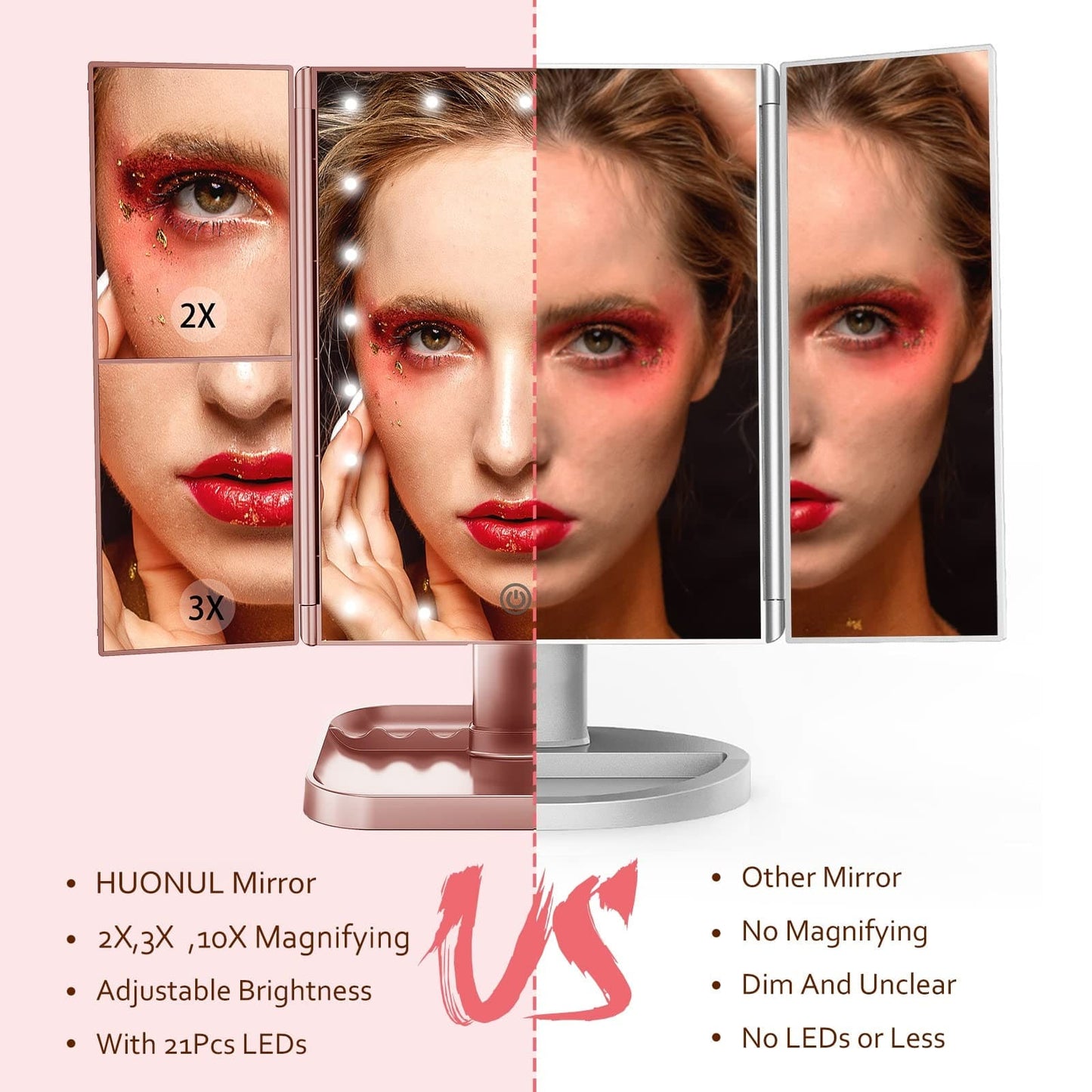 MIRRORLY®️🌸 Tu espejo ideal para un maquillaje deslumbrante.