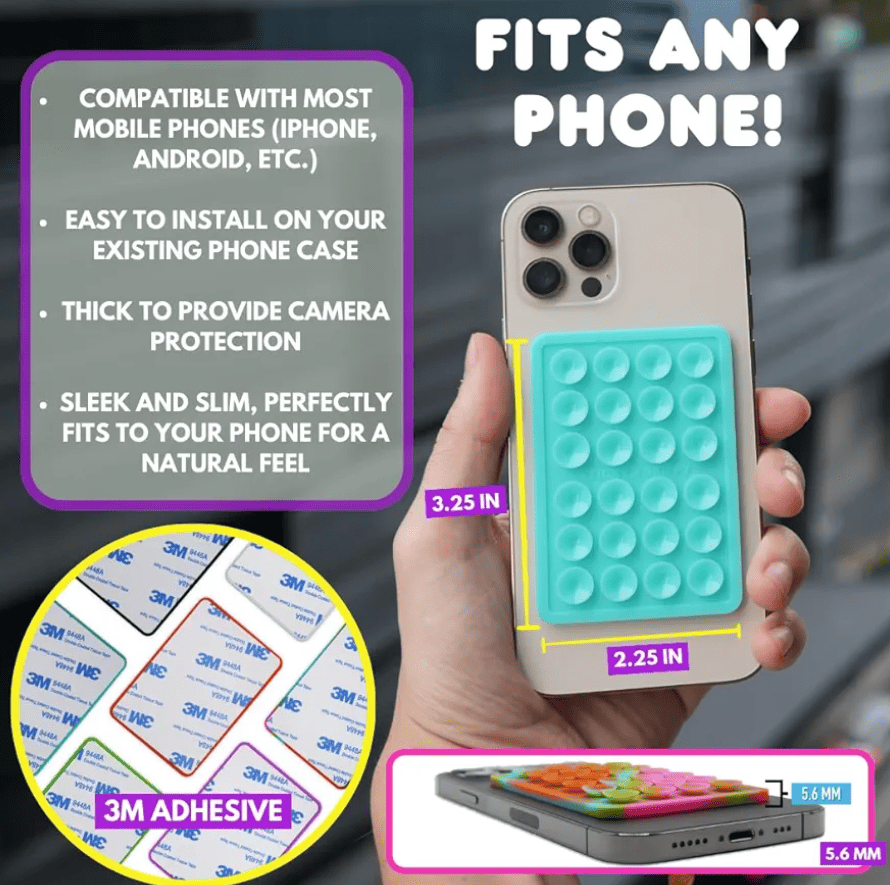 SilicPhone Grip®️ SOPORTE ADHESIVO DE SILICONA PARA CELULAR X2