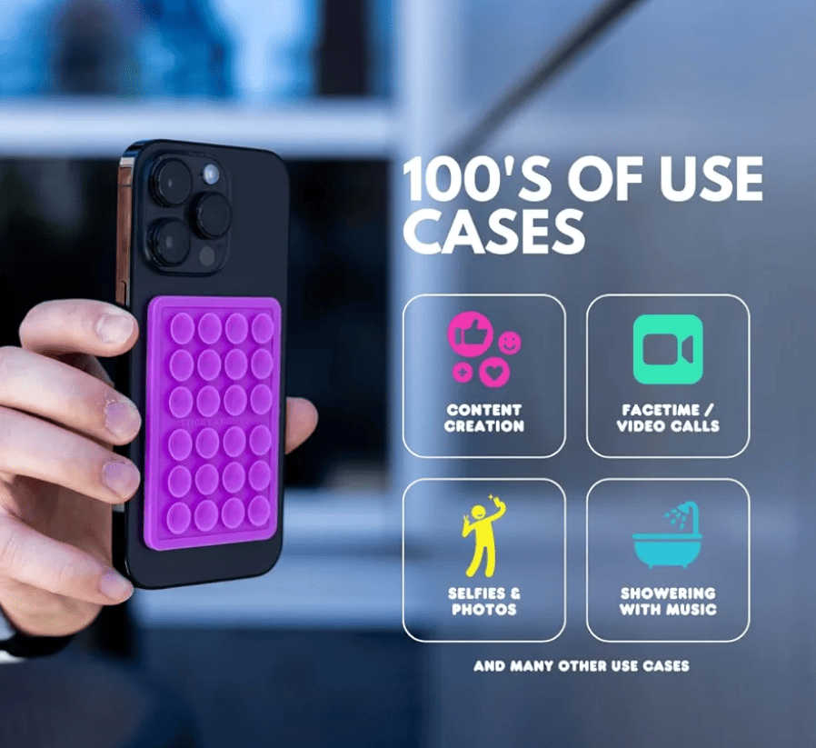 SilicPhone Grip®️ SOPORTE ADHESIVO DE SILICONA PARA CELULAR X2