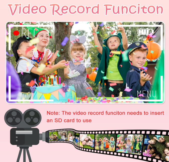 KidCAM®️Clic, clic y ¡recuerdos! La cámara más divertida para los peques🐰📷
