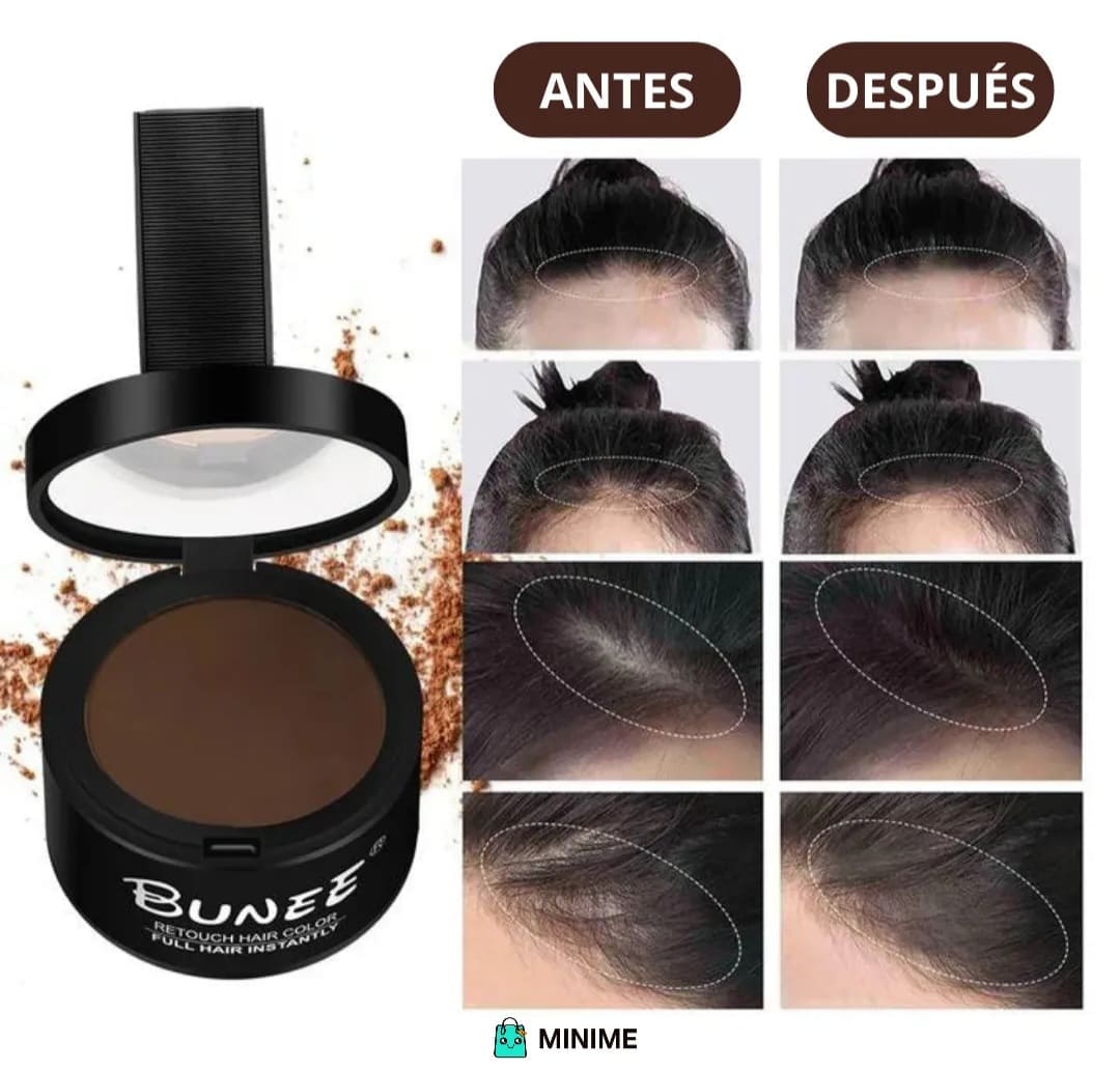 Bunee®️ Cobertura profesional para canas y calvicie en un solo toque✨🤩