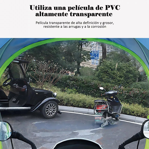Techo para moto 🛵✨ ¡Maneja tranquila sin miedo al clima!
