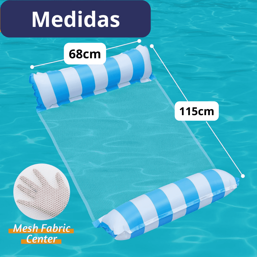 HAMACA FLOTADOR 4 EN 1 😎 PERFECTO PARA PISCINA, LAGO Y MAR - ENVÍO GRATIS