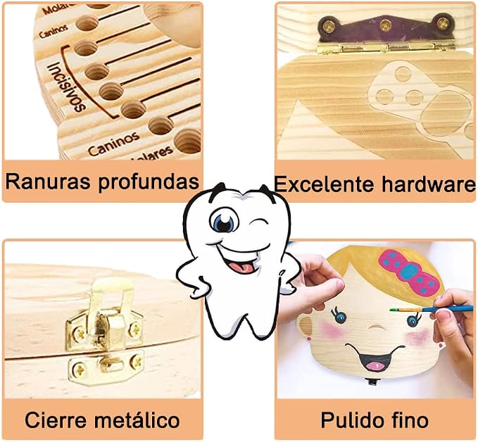 Caja de Recuerdos para Dientes de Leche 🦷