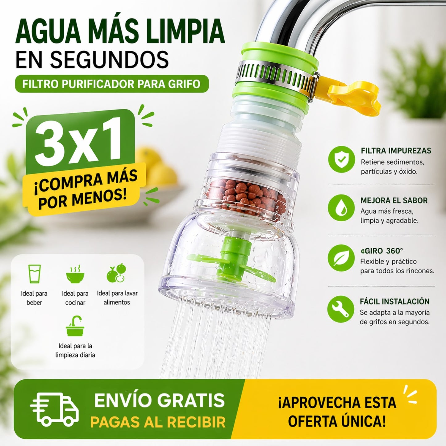Aqua360®️ PAGA 1, LLEVA 3 y disfruta de agua limpia y segura siempre 💧