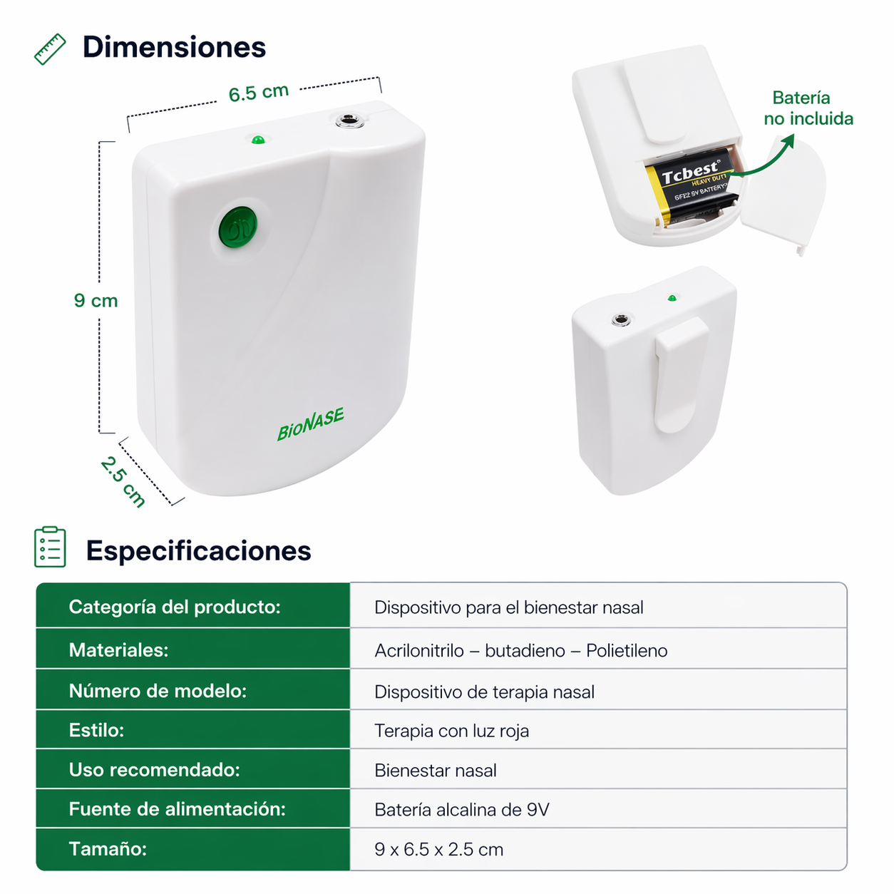 BioNase – Dispositivo de Bienestar Nasal Con Luz Roja