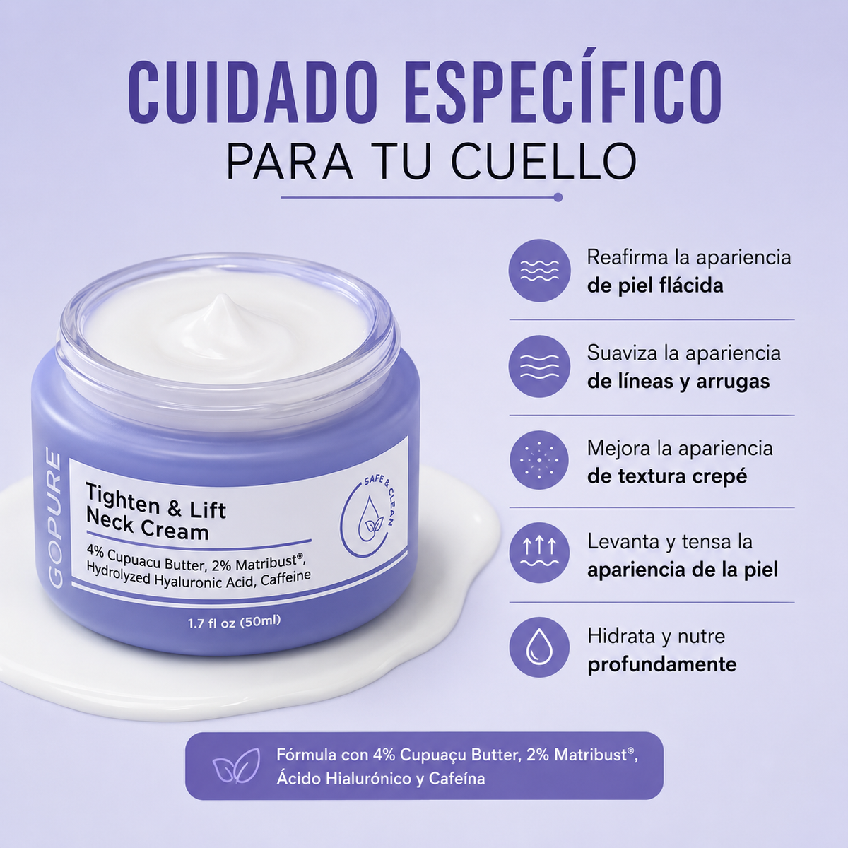 GoPure - Crema Reafirmante para Cuello y Escote