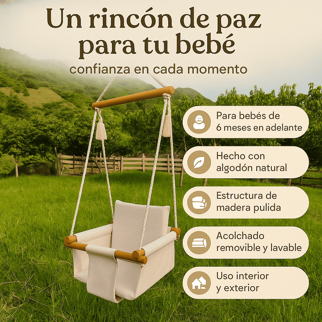 Hamaca columpio ¡Diversión y seguridad para los chiquitos! 🤩👶