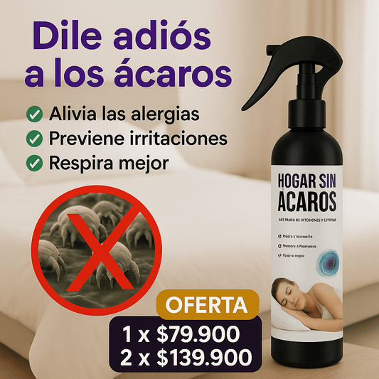 Spray Anti-ácaros 🚫 Elimina los ácaros y duerme mejor desde la primera noche 🛌