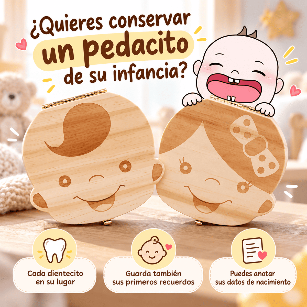 Caja de Recuerdos para Dientes de Leche 🦷