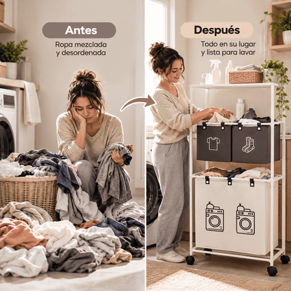 Cesta Organizadora de Ropa 4 en 1