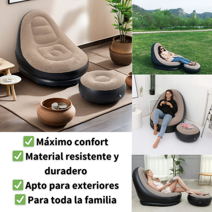 NIMBUS®️ SILLÓN INFLABLE MÁXIMA COMODIDAD EN CUALQUIER PARTE DE TU HOGAR ✨