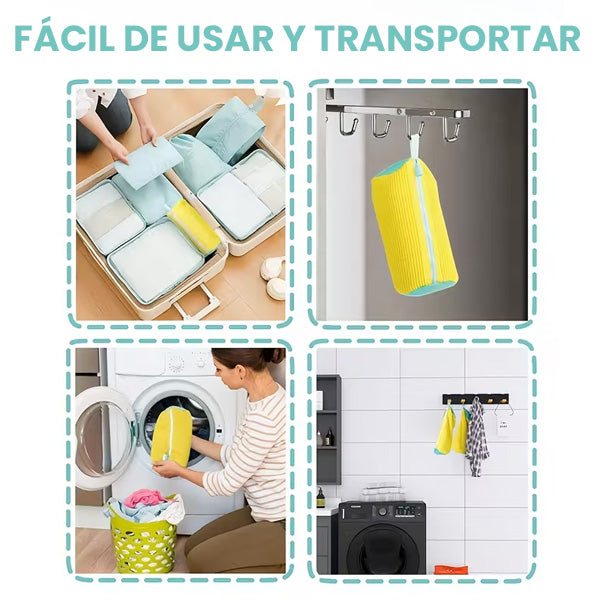 Bolsa mágica para lavar zapatos x2 👟 Fácil y sin deformarlos 🤩