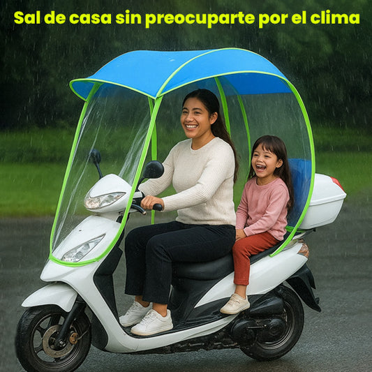 Techo para moto 🛵✨ ¡Maneja tranquila sin miedo al clima!