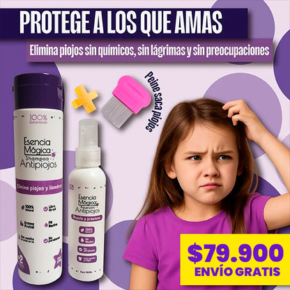 Combo tratamiento anti piojos 🚫😱 ¡Elimínalos RÁPIDO y sin irritación!