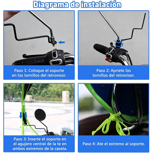 Techo para moto 🛵✨ ¡Maneja tranquila sin miedo al clima!