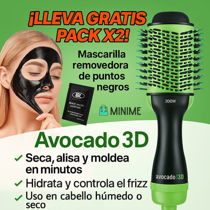 Avocado 3D® ¡Despídete del frizz y del pelo rebelde en minutos! 🥑✨ + GRATIS 2 mascarillas removedoras de puntos negros 🎁