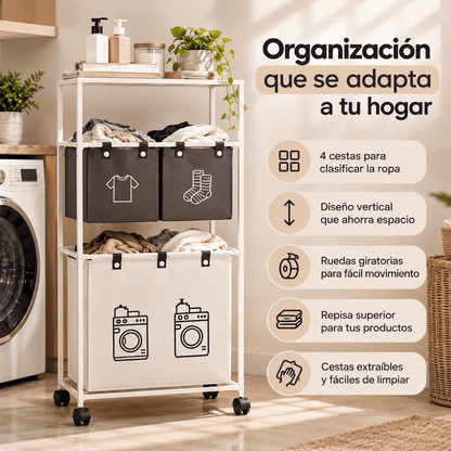 Cesta Organizadora de Ropa 4 en 1