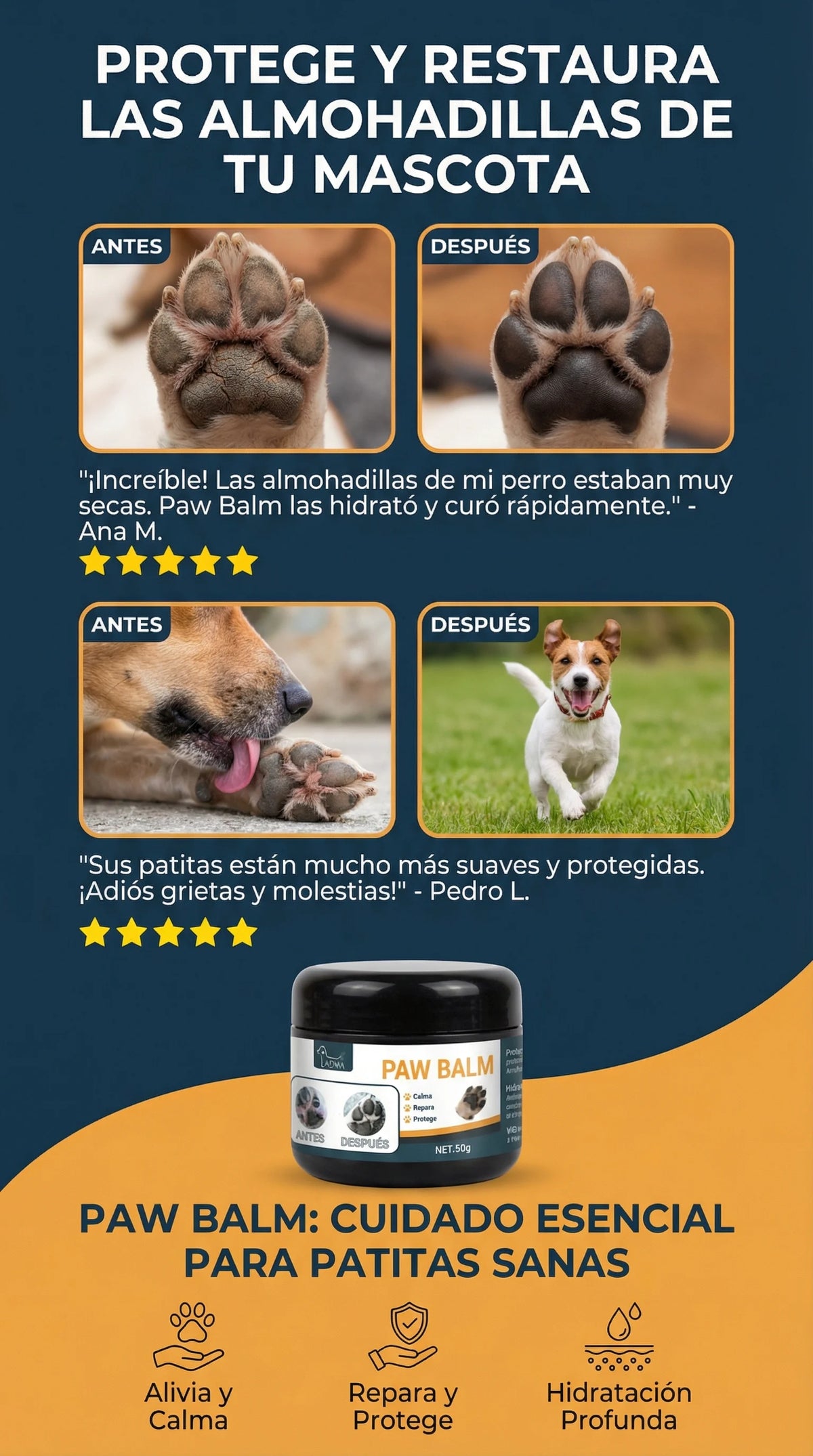 Paw Balm🐾🐶😺 ¡Protege las huellitas de tu peludito! SET X 2